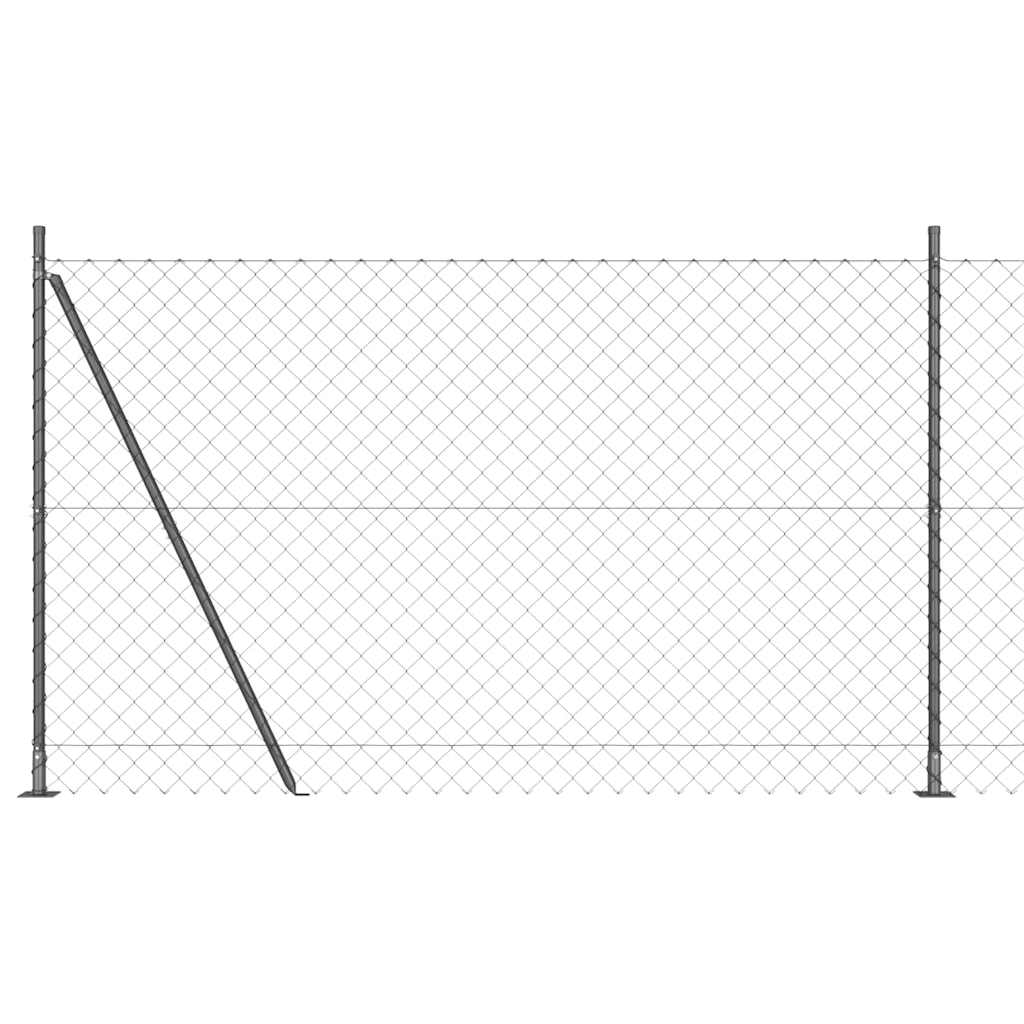 Fence Post Grey 25 x 1.6 m (60 x 60 mm mesh) Steel and PVC