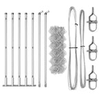 Fence Post Silver 10 x 0.6 m (40 x 40 mm mesh) Steel