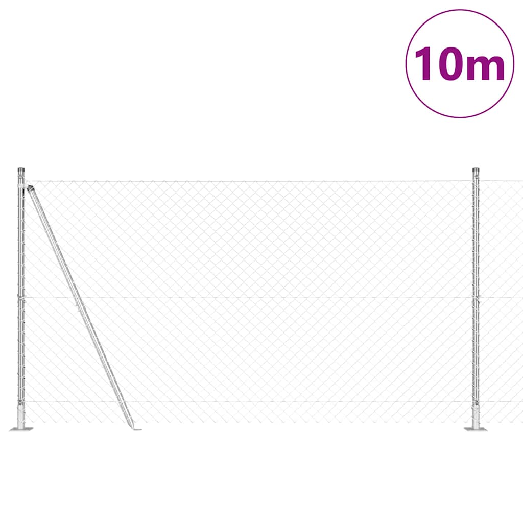 Fence Post Silver 10 x 1.2 m (40 x 40 mm mesh) Steel