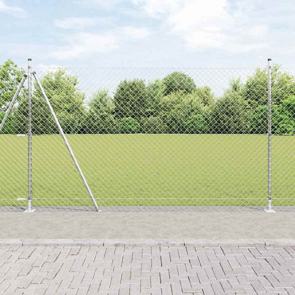 Fence Post Silver 10 x 1.6 m (40 x 40 mm mesh) Steel