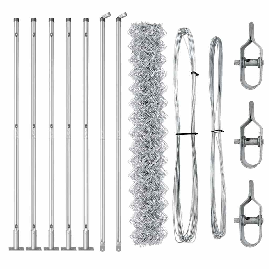 Fence Post Silver 10 x 1.6 m (40 x 40 mm mesh) Steel