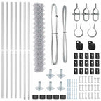 Fence Post Silver 10 x 1.6 m (40 x 40 mm mesh) Steel