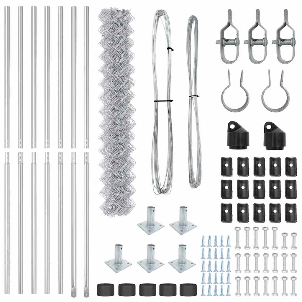 Fence Post Silver 10 x 1.6 m (40 x 40 mm mesh) Steel