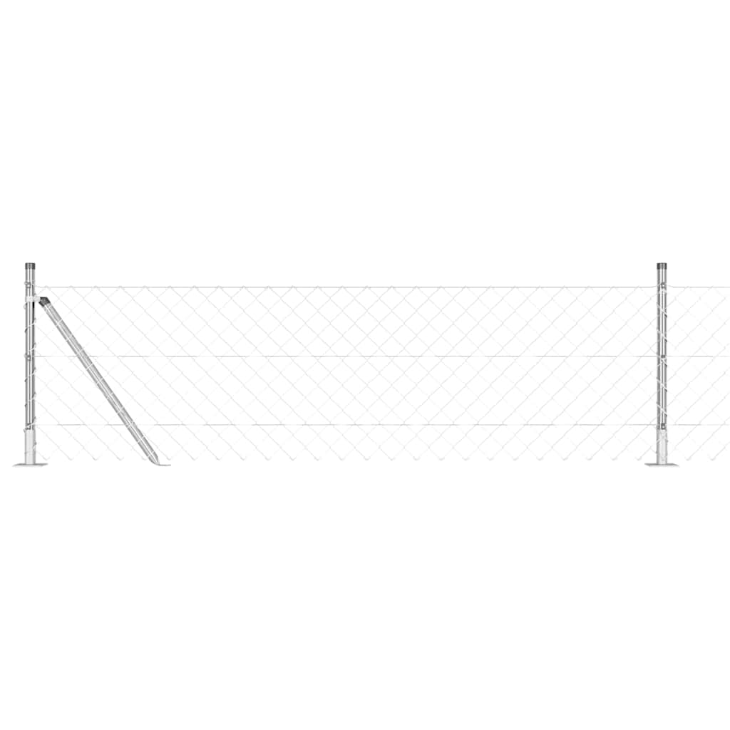 Fence Post Silver 10 x 0.4 m (60 x 60 mm mesh) Steel