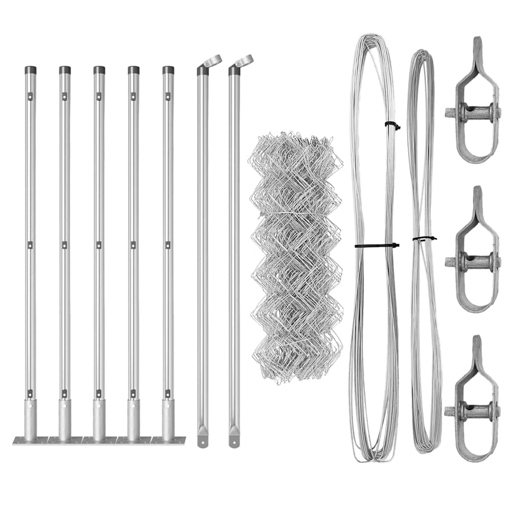 Fence Post Silver 10 x 0.4 m (60 x 60 mm mesh) Steel