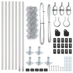 Fence Post Silver 10 x 0.4 m (60 x 60 mm mesh) Steel