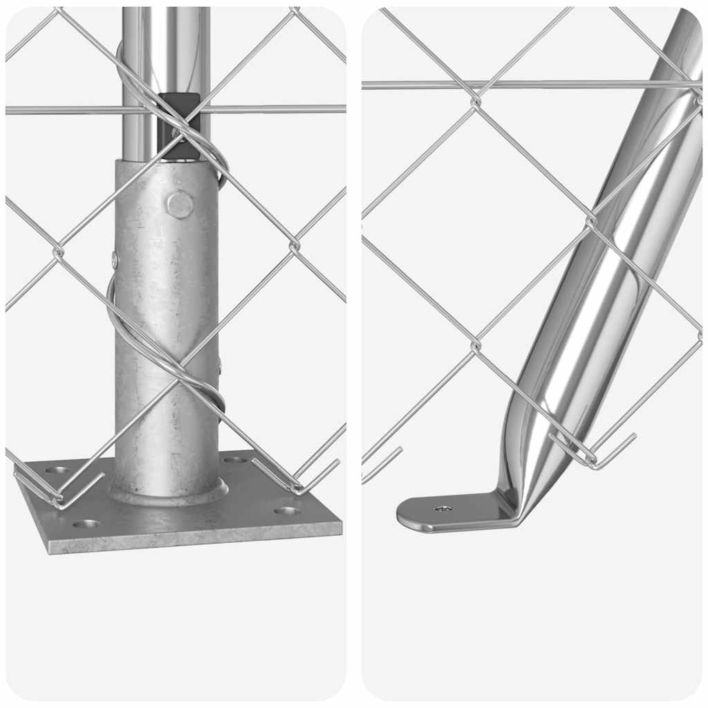 Fence Post Silver 10 x 0.6 m (60 x 60 mm mesh) Steel