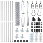 Fence Post Silver 10 x 1 m (60 x 60 mm mesh) Steel