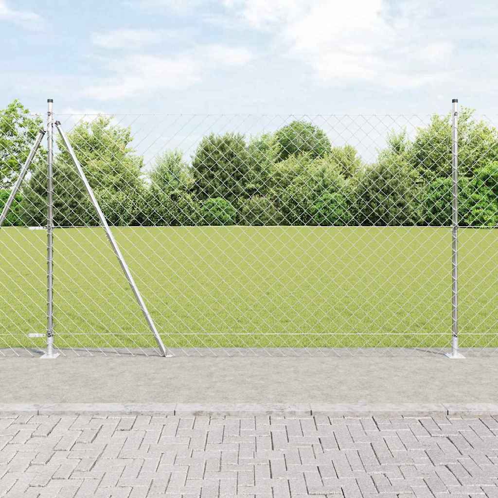 Fence Post Silver 10 x 1.6 m (60 x 60 mm mesh) Steel