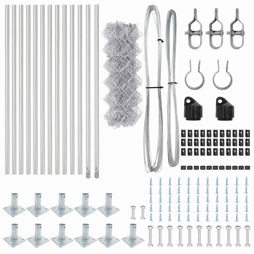 Fence Post Silver 25 x 0.4 m (40 x 40 mm mesh) Steel
