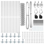 Fence Post Silver 25 x 0.8 m (40 x 40 mm mesh) Steel