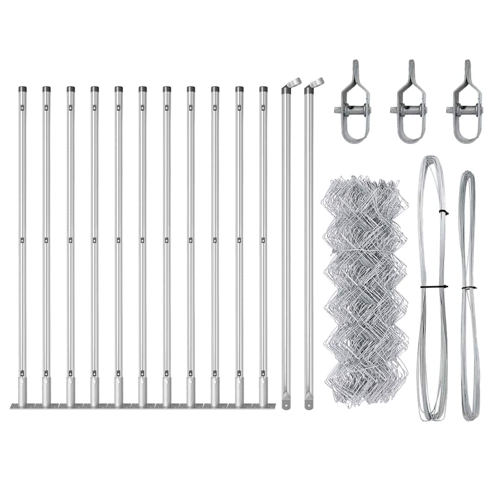 Fence Post Silver 25 x 0.4 m (60 x 60 mm mesh) Steel