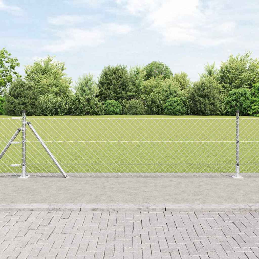 Fence Post Silver 25 x 0.6 m (60 x 60 mm mesh) Steel