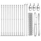 Fence Post Silver 25 x 1 m (60 x 60 mm mesh) Steel