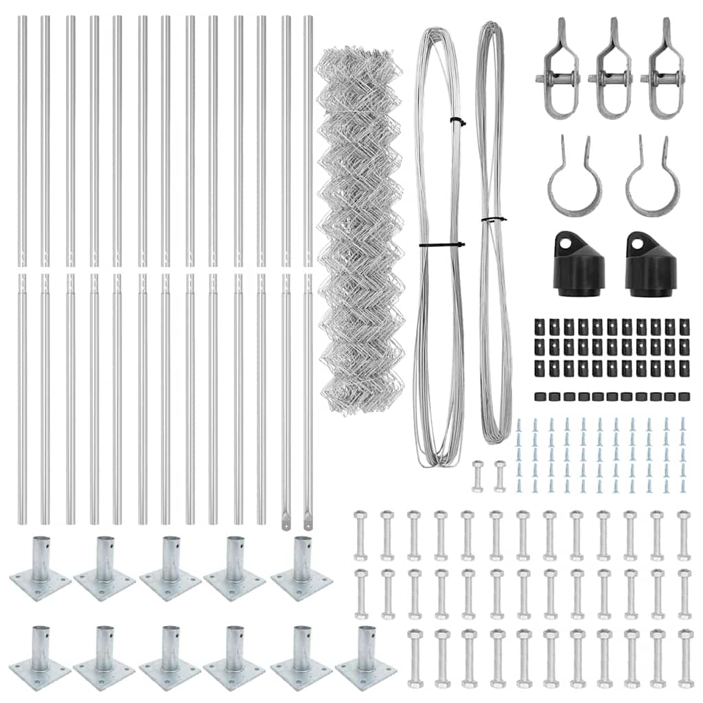 Fence Post Silver 25 x 1 m (60 x 60 mm mesh) Steel