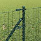 Fence with Post Green 0.4 x 10 m Steel and PVC