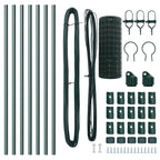 Fence with Post Green 0.6 x 10 m Steel and PVC