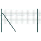 Fence with Post Green 0.8 x 10 m Steel and PVC