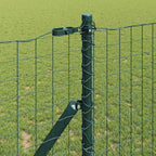 Fence with Post Green 1 x 10 m Steel and PVC