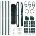 Fence with Post Green 1 x 10 m Steel and PVC