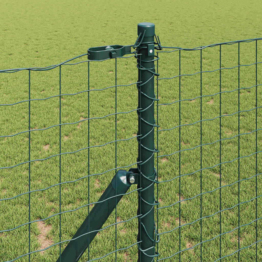 Fence with Post Green 1.4 x 10 m Steel and PVC