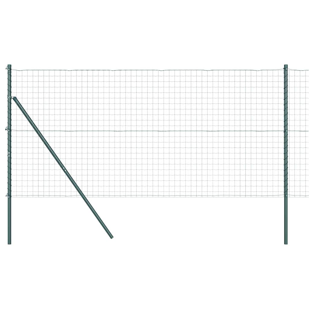 Fence with Post Green 1.4 x 10 m Steel and PVC