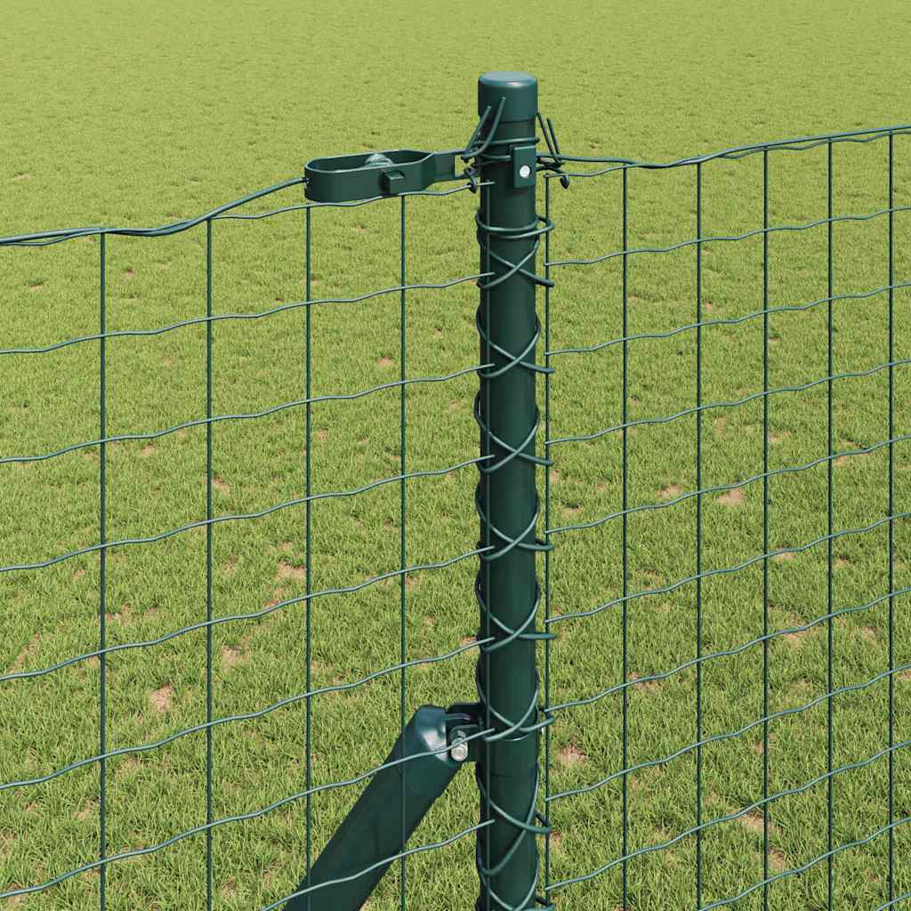 Fence with Post Green 1.6 x 10 m Steel and PVC
