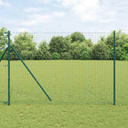 Fence with Post Green 1.6 x 10 m Steel and PVC