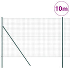 Fence with Post Green 1.6 x 10 m Steel and PVC
