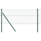 Fence with Post Green 0.6 x 10 m Steel and PVC
