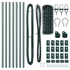 Fence with Post Green 0.6 x 10 m Steel and PVC