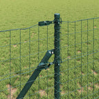 Fence with Posts Green 0.8 x 10 m Steel