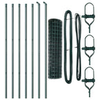 Fence with Post Green 1 x 10 m Steel and PVC