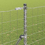 Fence with Post Silver 1.5 x 10 m Steel and PVC