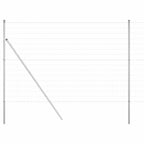 Fence with Post Silver 1.5 x 10 m Steel and PVC