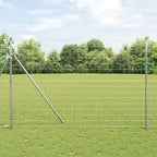 Fence with Post Silver 1.6 x 10 m Steel and PVC