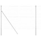 Fence with Post Silver 1.5 x 10 m Steel and PVC