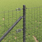 Fence with Post Grey 0.6 x 50 m Steel and PVC