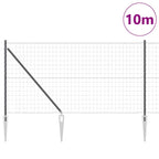 Fence with Post Grey 1 x 10 m Steel