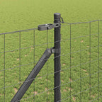 Fence with Post Grey 1.2 x 10 m Steel