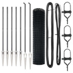 Fence with Post Grey 1.2 x 10 m Steel