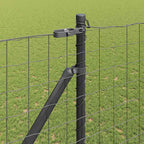 Fence with Post Grey 1.5 x 10 m Steel