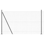 Fence with Posts Grey 1.5 x 10 m Steel