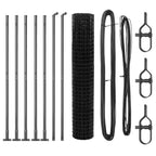 Fence with Posts Grey 1.5 x 10 m Steel