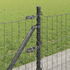 Fence with Posts Grey 0.4 x 10 m Steel