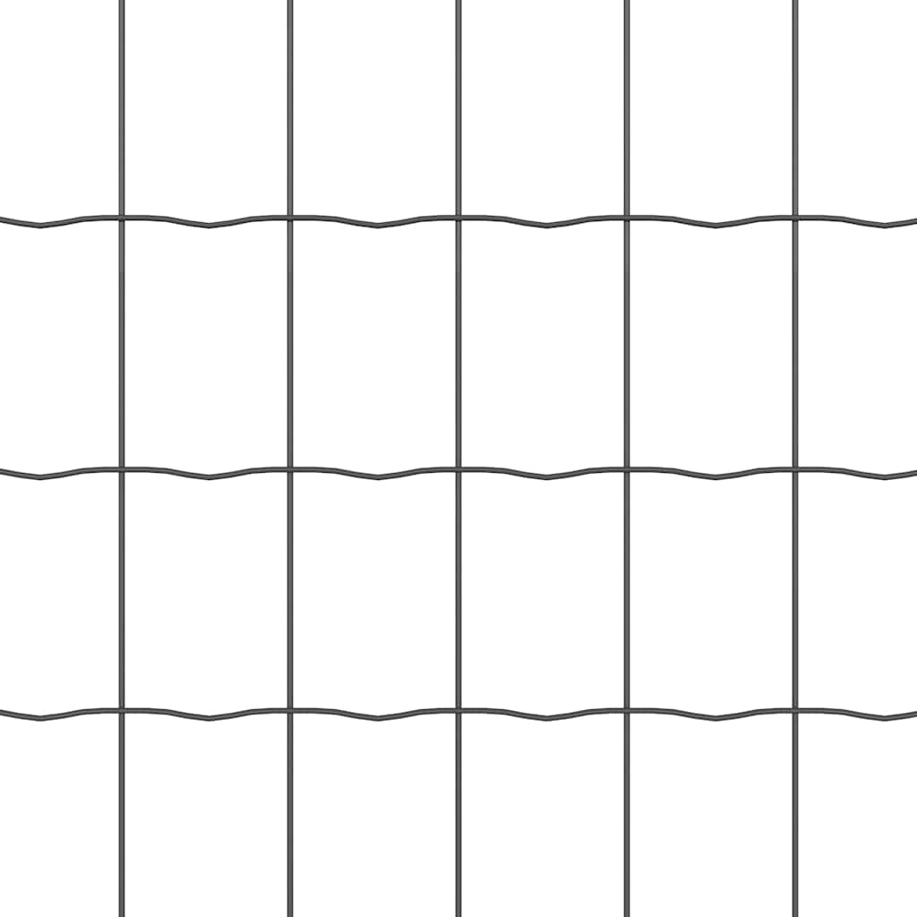 Fence with Posts Grey 1.6 x 10 m Steel