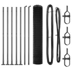 Fence with Posts Grey 1.6 x 10 m Steel