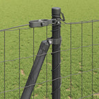 Fence with Post Grey 1.2 x 10 m Steel and PVC