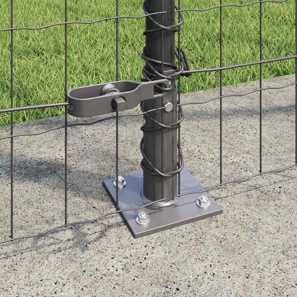 Fence with Posts Grey 1.4 x 10 m Steel