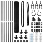 Fence with Posts Grey 1.4 x 10 m Steel